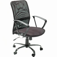 sylex stat task chair medium back 1-lever arms mesh black