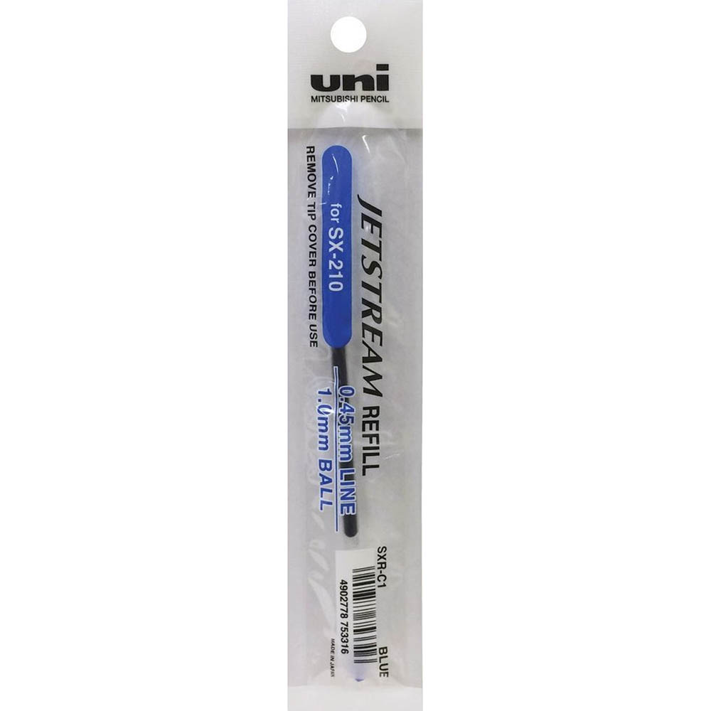 Image for UNI-BALL SXR JETSTREAM ROLLERBALL REFILL 1.0MM BLUE BOX 12 from Emerald Office Supplies Office National