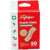 trafalgar plastic strips hypoalleregenic pack 50