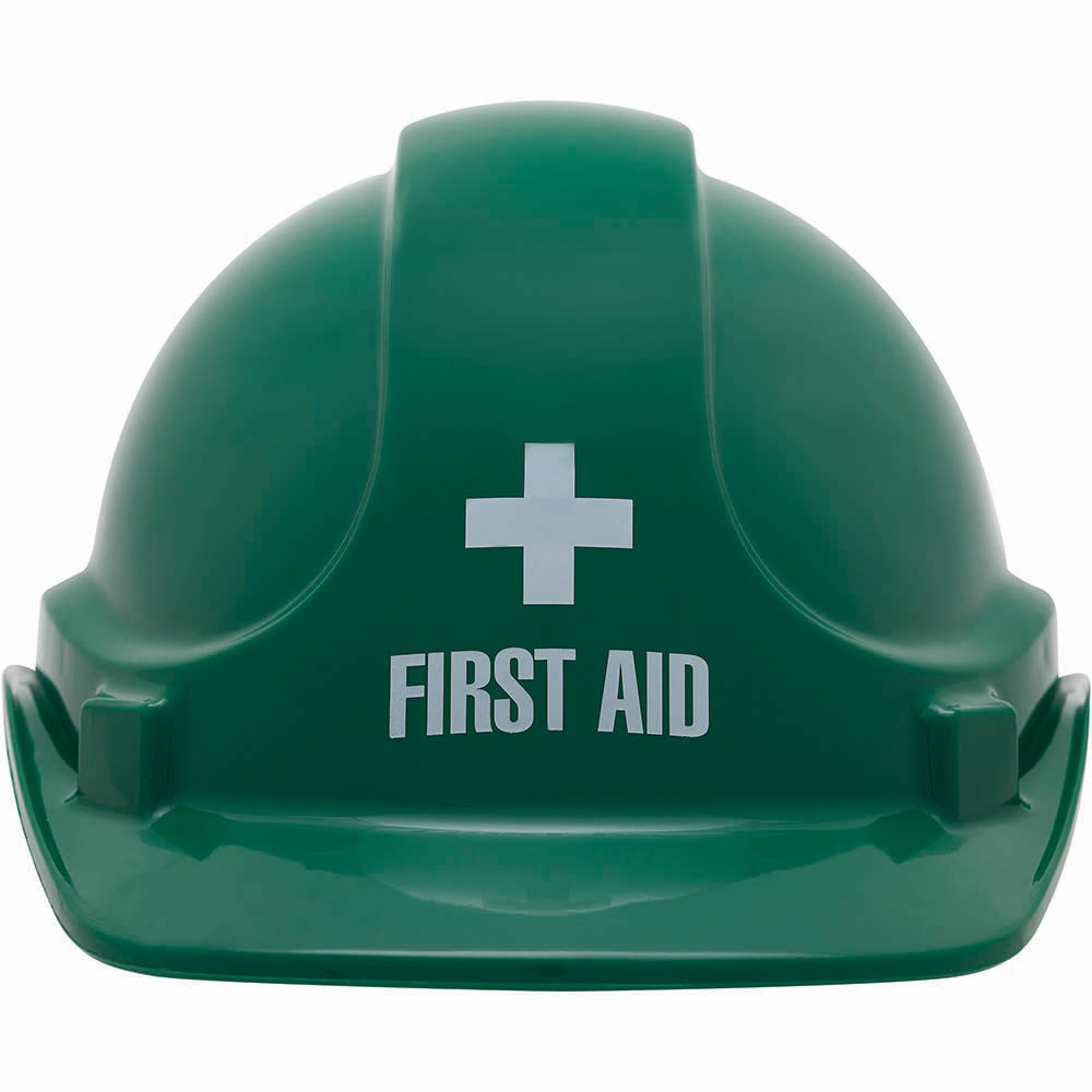 Image for TRAFALGAR FIRST AID HARD HAT GREEN from Aztec Office National