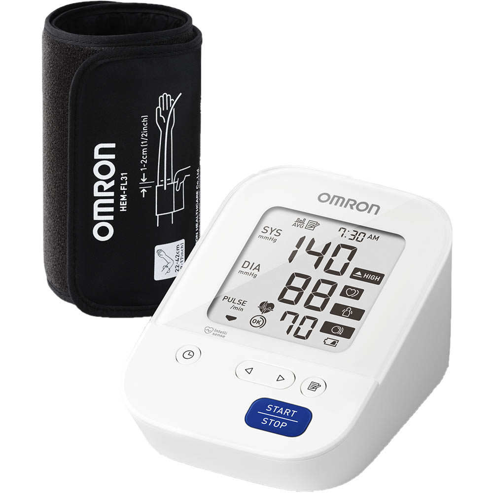 Image for OMRON HEM7156 BLOOD PRESSURE MONITOR WHITE from Mackay Business Machines (MBM) Office National