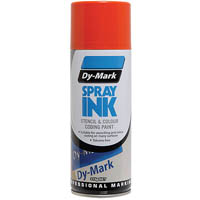 dy-mark stencil and colour coding spray ink 315g orange