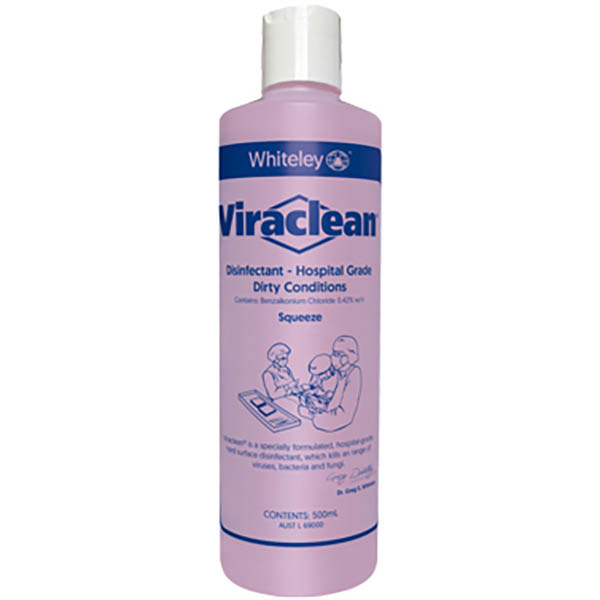 Image for VIRACLEAN DISINFECTANT SQUEEZE BOTTLE LEMON 500ML from Office National Barossa