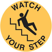 brady safety floor marker watch your step sign