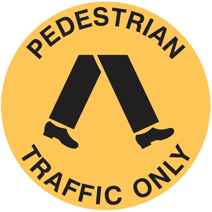 Image for BRADY SAFETY FLOOR MARKER PEDESTRIAN TRAFFIC ONLY SIGN from Axsel Office National