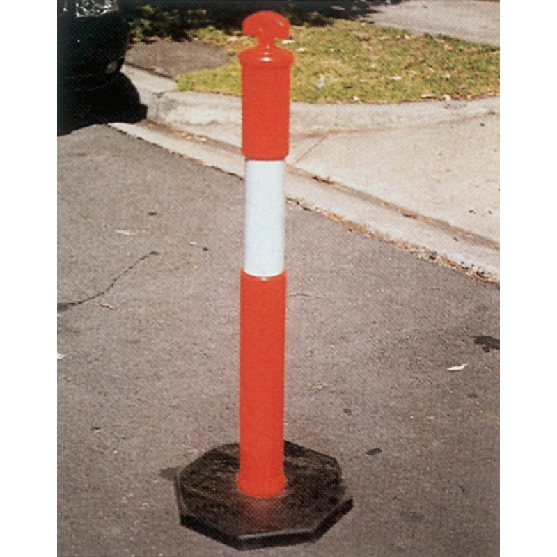 Image for BRADY T-TOP TEMPORARY BOLLARD WITH 6KG BASE ORANGE from Office National Port Augusta