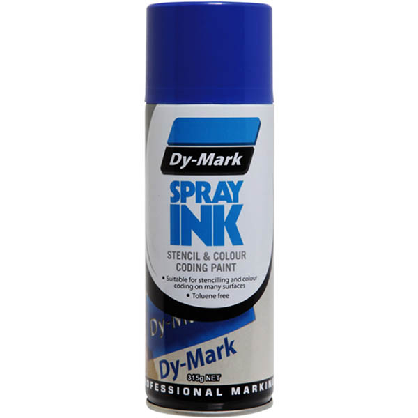 Image for DY-MARK STENCIL AND COLOUR CODING SPRAY INK 315G BLUE from Ezi Office National Tweed