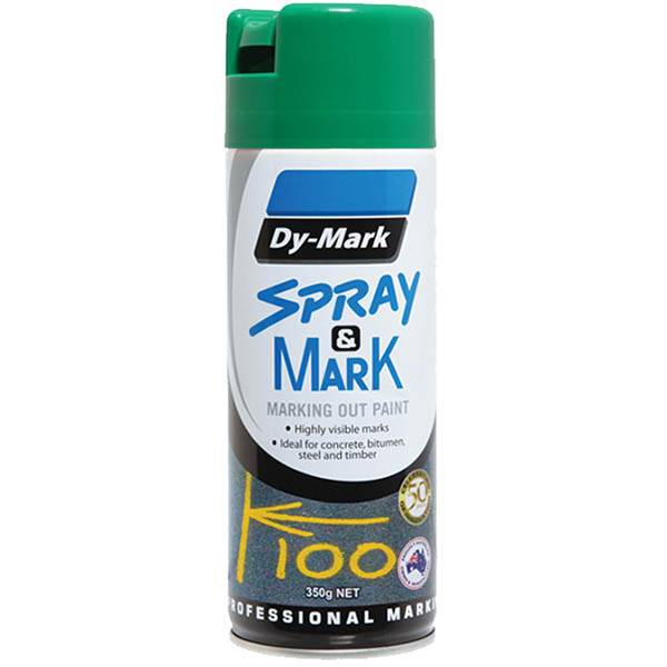 Image for DY-MARK SPRAY AND MARK LAYOUT PAINT 350G GREEN from Office National Perth CBD