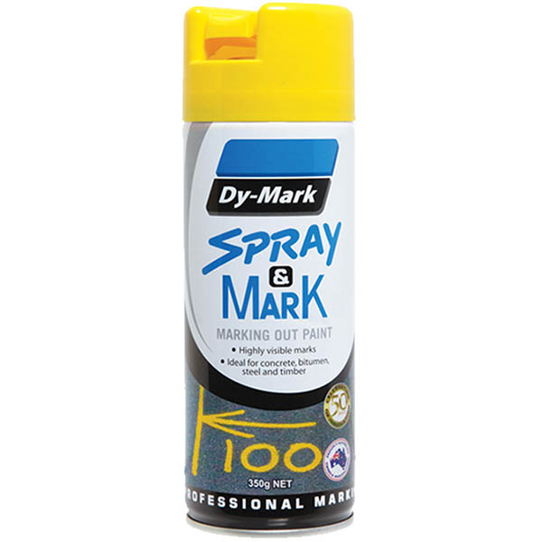 Image for DY-MARK SPRAY AND MARK LAYOUT PAINT 350G YELLOW from PaperChase Office National