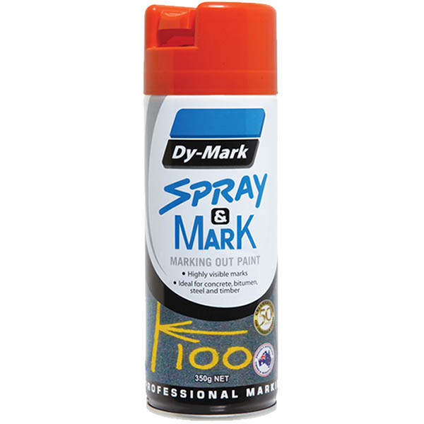 Image for DY-MARK SPRAY AND MARK LAYOUT PAINT 350G ORANGE from Office National Perth CBD