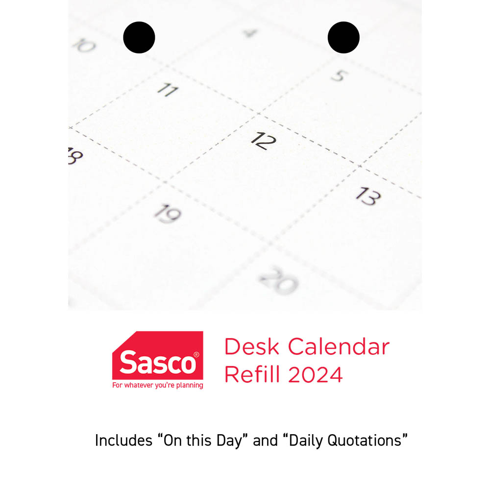 Image for SASCO THCR DESK CALENDAR REFILL TOP PUNCH from Ezi Office Supplies Gold Coast Office National