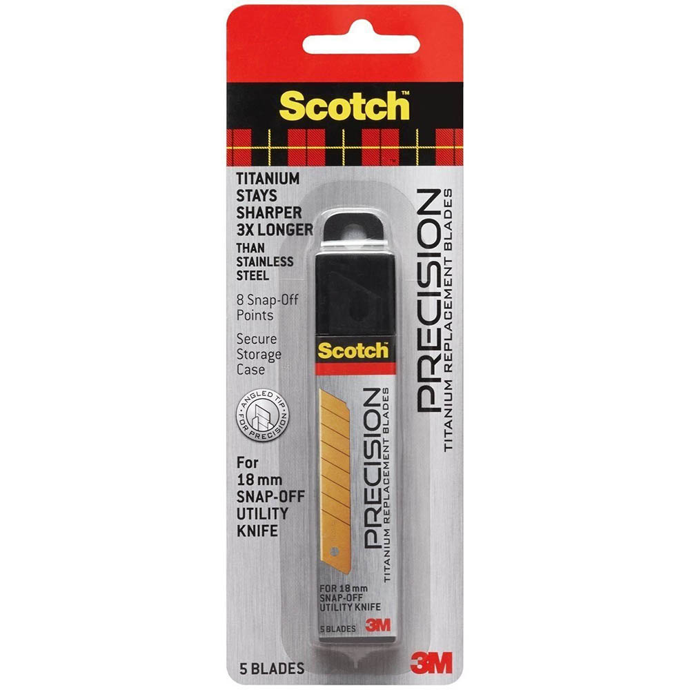 Image for SCOTCH TI-RL TITANIUM UTILITY KNIFE REFILL 18MM PACK 5 from OFFICE NATIONAL CANNING VALE