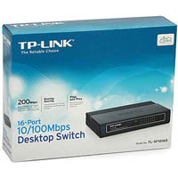 tp-link tl-sf1016d 16-port 10/100mbps desktop switch