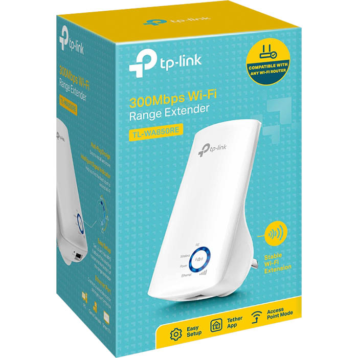 Image for TP-LINK TL-WA850RE 300MBPS UNIVERSAL WIFI RANGE EXTENDER from Discount Office National