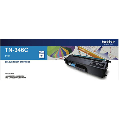 Image for BROTHER TN346C TONER CARTRIDGE CYAN from Connelly's Office National