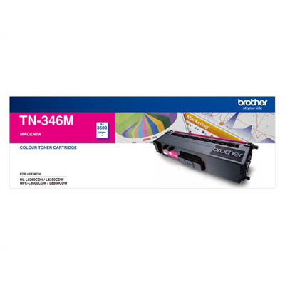 Image for BROTHER TN346M TONER CARTRIDGE MAGENTA from Office National