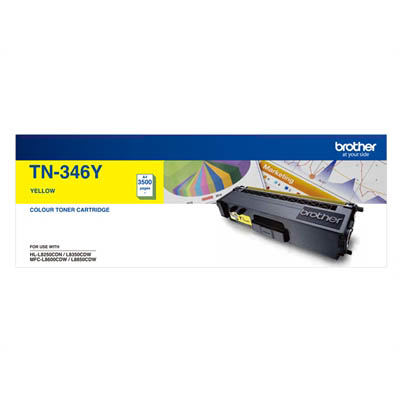 Image for BROTHER TN346Y TONER CARTRIDGE YELLOW from Discount Office National