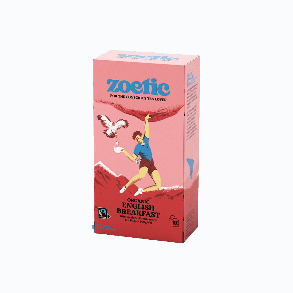 Image for ZOETIC TEA BAGS ENGLISH BREAKFAST PACK 100 from Office National Sydney Stationery
