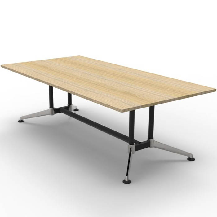 Image for RAPIDLINE TYPHOON BOARDROOM TABLE 2400 X 1200 X 750MM NATURAL OAK from Office National