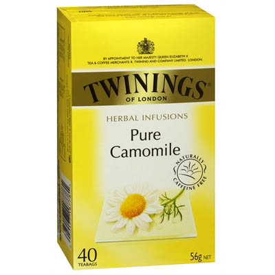 Image for TWININGS HERBAL INFUSIONS PURE CAMOMILE TEA BAGS PACK 40 from Chris Humphrey Office National