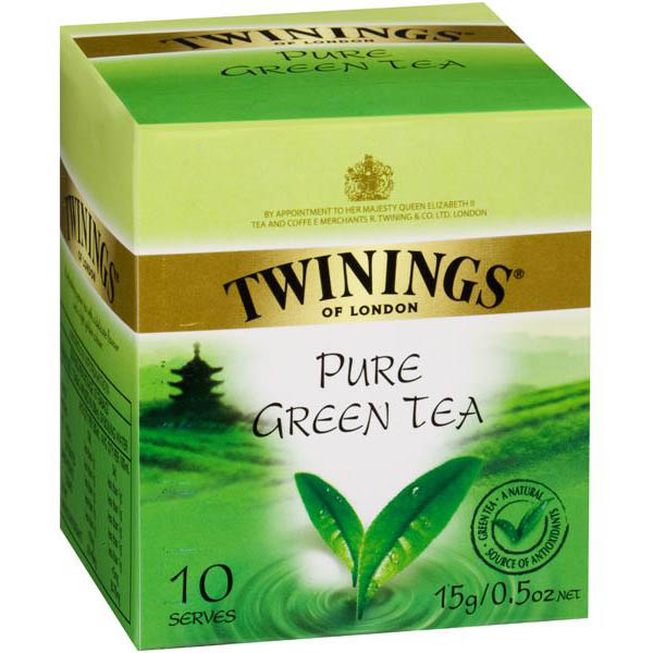 Image for TWININGS PURE GREEN TEA BAGS PACK 10 from Our Town & Country Office National