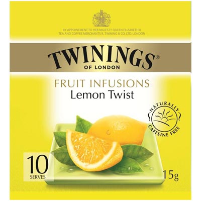 Image for TWININGS FRUIT INFUSIONS LEMON TWIST TEA BAGS PACK 10 from Office National Kalgoorlie