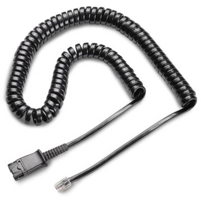 Image for PLANTRONICS U10 26716-01 VISTA CABLE COILED BLACK from Office National Barossa
