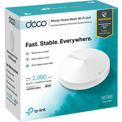 Image for TP-LINK AC1300 DECO M5 WHOLE HOME MESH WI-FI SYSTEM from Two Bays Office National