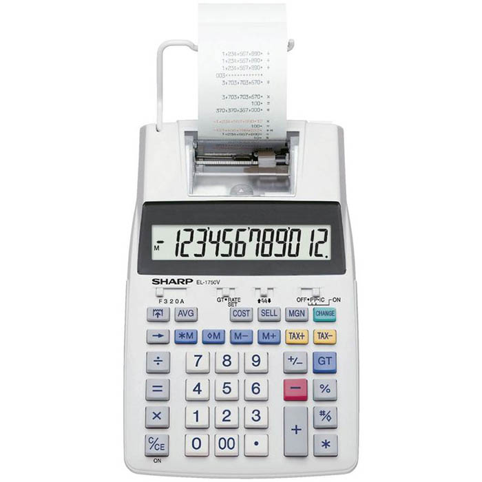Image for SHARP EL-1750V PRINTER CALCULATOR 12 DIGIT from Two Bays Office National