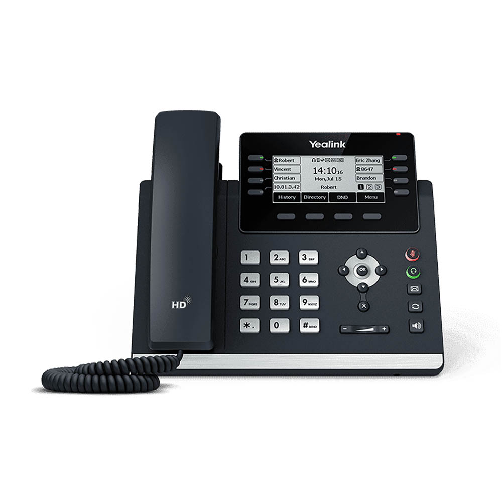 Image for YEALINK T43U SERIES IP PHONE BLACK from Office National Kalgoorlie