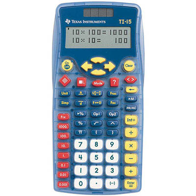 Image for TEXAS INSTRUMENTS TI-15 EXPLORER PRIMARY CALCULATOR from OFFICE NATIONAL CANNING VALE