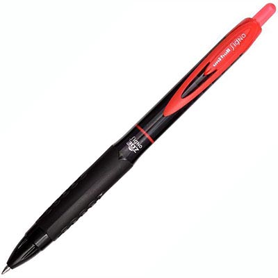 Image for UNI-BALL UMN307 SIGNO RETRACTABLE GEL INK ROLLERBALL PEN 0.7MM RED from Academy Office National