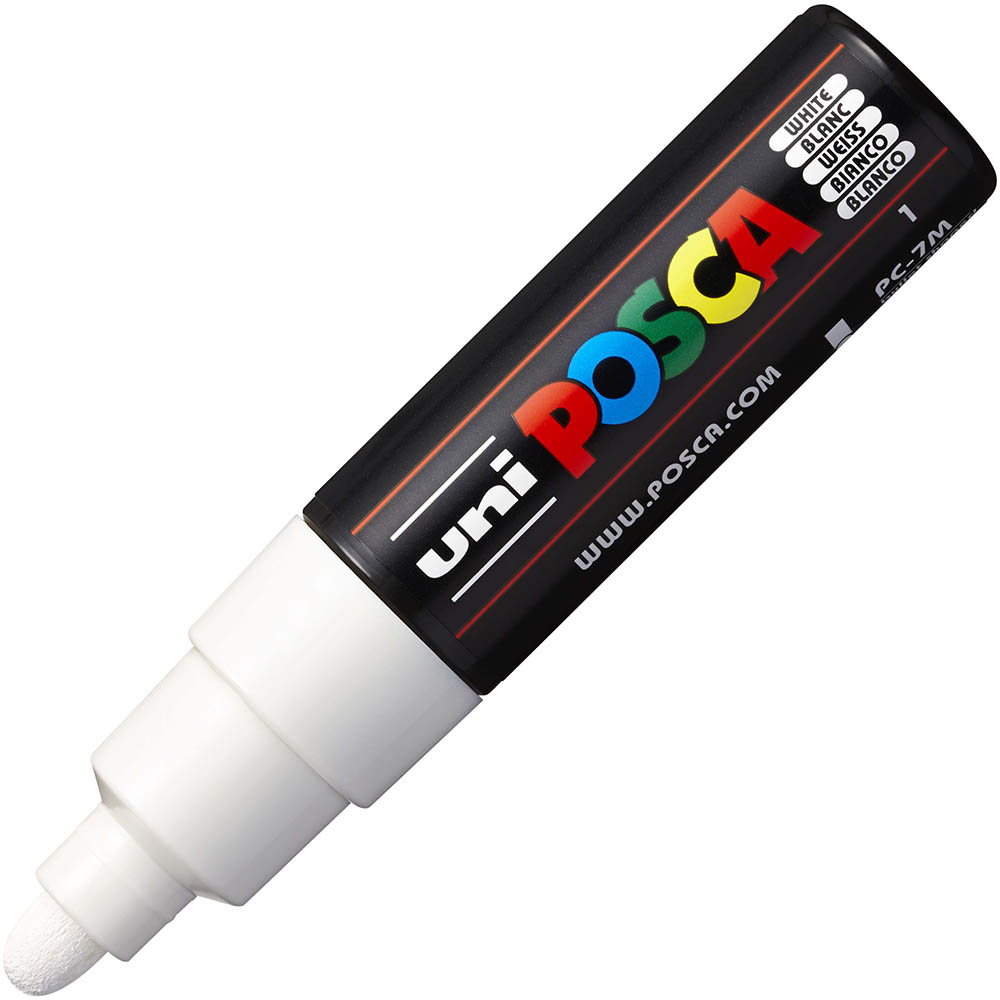 Image for POSCA PC-7M PAINT MARKER BULLET BOLD 5.5MM WHITE from Office National Limestone Coast