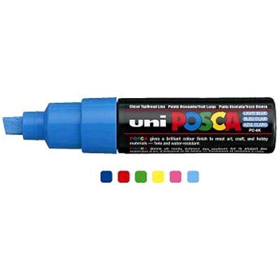 Image for POSCA PC-8K PAINT MARKER CHISEL BROAD 8MM ASSORTED BOX 6 from Office National Sydney Stationery