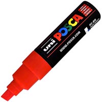 posca pc-8k paint marker chisel broad 8mm red