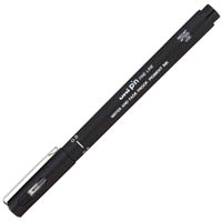 uni-ball 200 pin fineliner pen 0.5mm black wallet 3