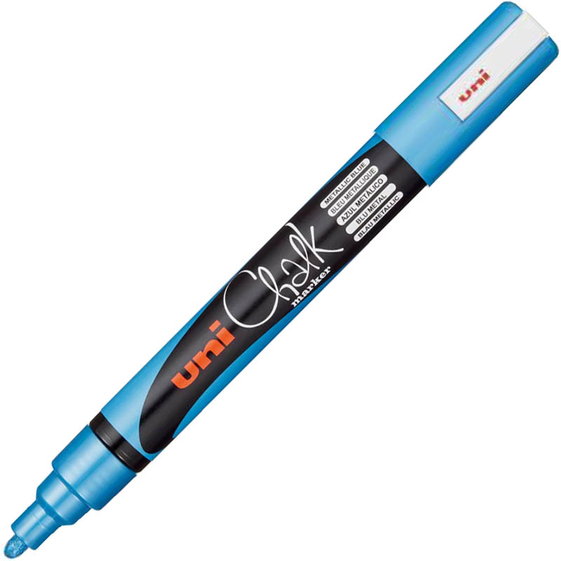Image for UNI-BALL CHALK MARKER BULLET TIP 2.5MM METALLIC BLUE from Coffs Coast Office National