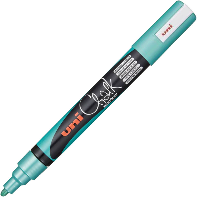 Image for UNI-BALL CHALK MARKER BULLET TIP 2.5MM METALLIC GREEN from Aztec Office National Melbourne