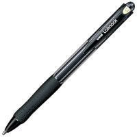 uni-ball sn100 laknock retractable ballpoint pen 1.4mm black