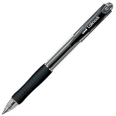 Image for UNI-BALL SN100 LAKNOCK RETRACTABLE BALLPOINT PEN 1.0MM BLACK from PaperChase Office National