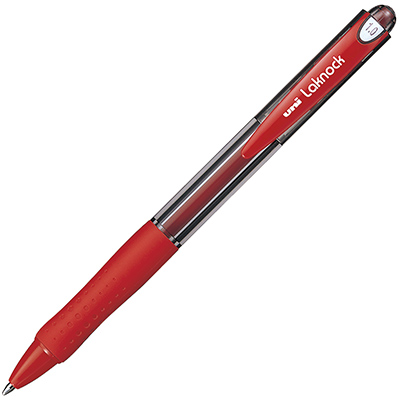 Image for UNI-BALL SN100 LAKNOCK RETRACTABLE BALLPOINT PEN 1.0MM RED from Office National Perth CBD
