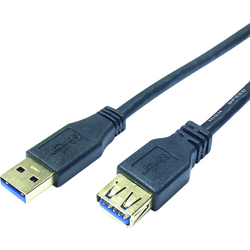 Image for COMSOL SUPERSPEED USB EXTENSION CABLE 3.0 A MALE TO A FEMALE 3M BLACK from Paul John Office National