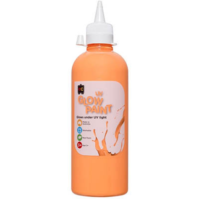 Image for EDUCATIONAL COLOURS UV GLOW PAINT 500ML ORANGE from PaperChase Office National