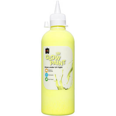 Image for EDUCATIONAL COLOURS UV GLOW PAINT 500ML YELLOW from Angletons Office National