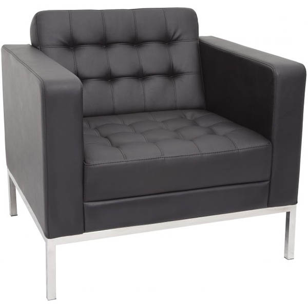 Image for RAPIDLINE VENUS SOFA SINGLE SEATER PU BLACK from Emerald Office Supplies Office National