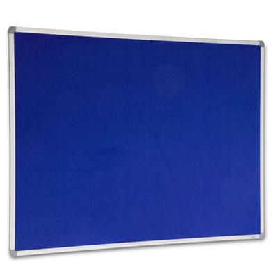 Image for VISIONCHART CORPORATE FELT PINBOARD ALUMINIUM FRAME 1800 X 1200MM ROYAL BLUE from Paul John Office National