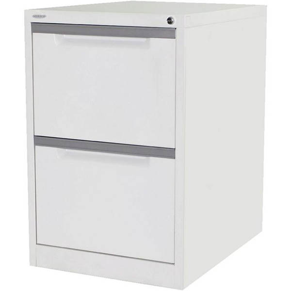 Image for STEELCO FILING CABINET 2 DRAWER 470 X 620 X 710MM WHITE SATIN from Office National Hobart