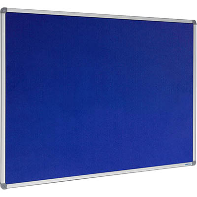 Image for VISIONCHART CORPORATE FELT PINBOARD ALUMINIUM FRAME 900 X 600MM ROYAL BLUE from Office National