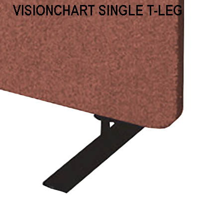 Image for VISIONCHART SINGLE T-LEG FOR ZIP ACOUSTIC EXTENDABLE PANEL BLACK from Office National