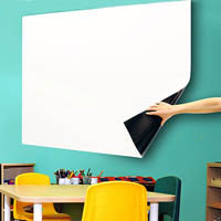 visionchart whiteboard on a roll non-magnetic 1520mm x 1m white matte